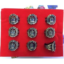 Hero Moba rings set(9pcs a set)