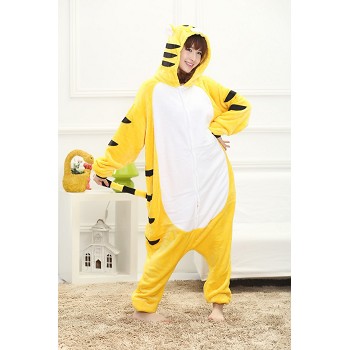 Cartoon animal tiger flano pajamas dress hoodie