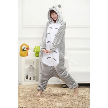 Cartoon TOTORO flano pajamas dress hoodie