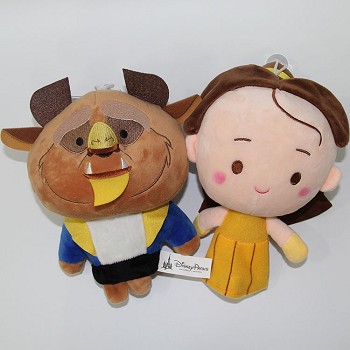 8inches Beauty And The Beas plush dolls set(2pcs a set)