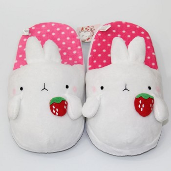 Molang plush shoes slippers a pair