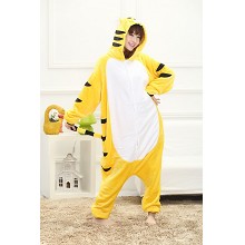 Cartoon animal tiger flano pajamas dress hoodie