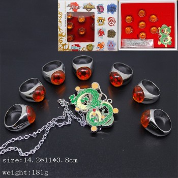 Dragon Ball anime rings set(8pcs a set)