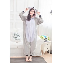 Cartoon animal koala flano pajamas dress hoodie