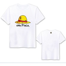 One Piece Luffy hat anime cotton t-shirt