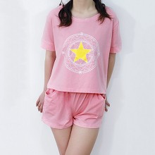 Card Captor Sakura anime t-shirt+ trousers a set