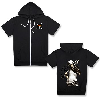 One Piece Law anime short sleeve hoodie