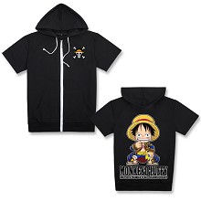 One Piece Luffy anime short sleeve hoodie