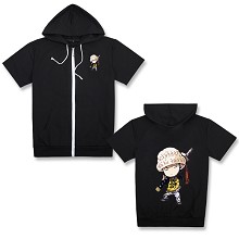 One Piece Law anime short sleeve hoodie