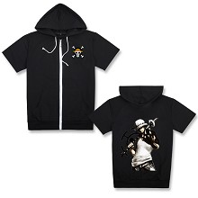 One Piece Law anime short sleeve hoodie