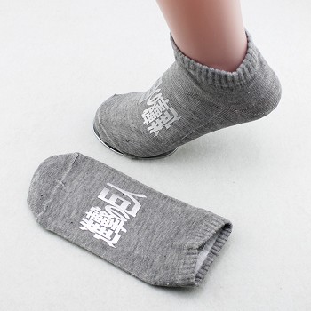 Attack on Titan anime cotton short socks a pair