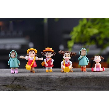 TOTORO Mei anime figures set(6pcs a set)