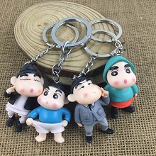 Crayon Shin-chan anime figure doll key chains set(...