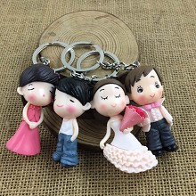 The other anime figure doll key chains set(4pcs a ...