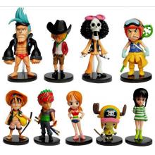 9pcs One Piece anime figure dolls set(OPP bag)