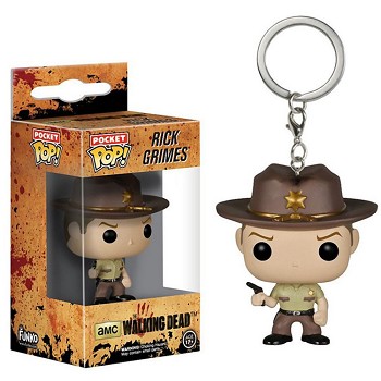 Funko-POP The Walking Dead RICK GRIMES figure doll key chain