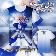 Fate stay night anime full print t-shirt