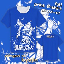 Attack on Titan anime full print t-shirt