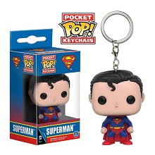 Funko-POP DC Super Man figure doll key chain