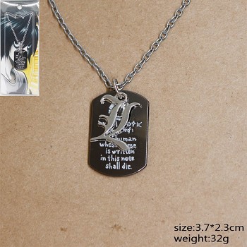 Death Note anime necklace