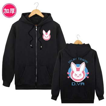 Overwatch D.VA long sleeve thick hoodie