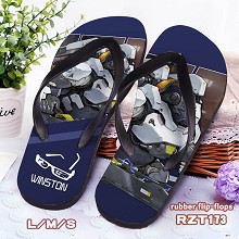 Overwatch Winston rubber flip-flops shoes slippers...