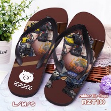 Overwatch Roadhog rubber flip-flops shoes slippers...