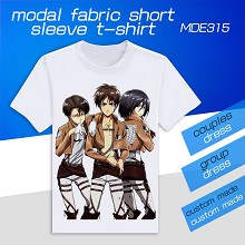 Attack on Titan anime modal fabric short sleeve t-...