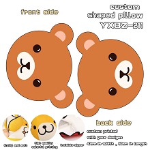 Line bear custom shaped pillow