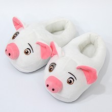 Moana pig plush shoes slippers a pair(for children...