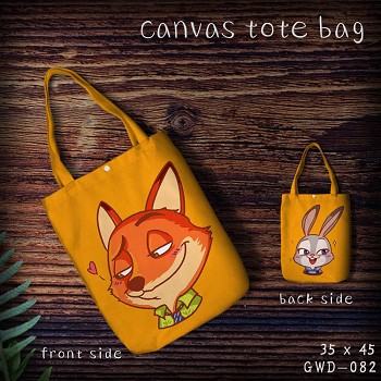 Zootopia The anime canvas tote bag shopping bag