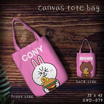 Bear Brown anime canvas tote bag shopping bag