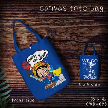 One Piece anime canvas tote bag shopping bag