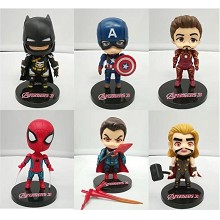 6pcs/set The Avengers figures set(OPP bag)
