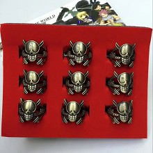 One Piece Zoro anime rings set(9pcs a set)