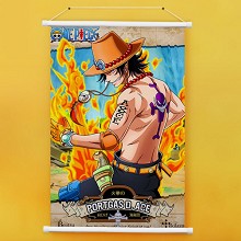 One Piece ACE anime wall scroll