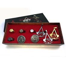 Assassin's Creed ring and key chains a set