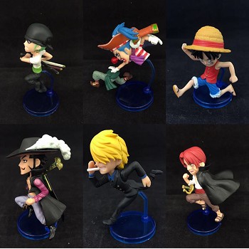 One Piece anime figures set(6pcs a set)