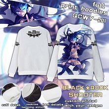 Black rock Shooter anime full print hoodies