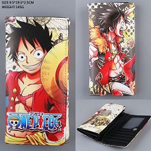 One Piece Luffy anime long wallet