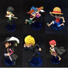 One Piece anime figures set(6pcs a set)