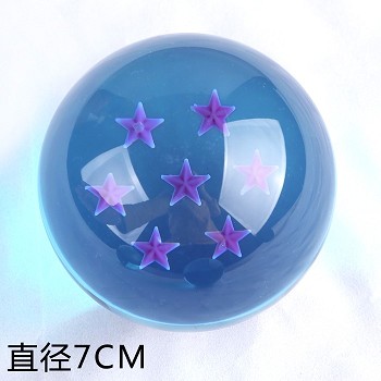 Big anime blue crystal dragon ball 7 stars 7.6CM