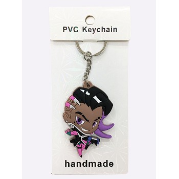 Overwatch two-sided key chain