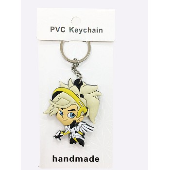 Overwatch two-sided key chain