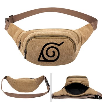 Naruto anime canvas pocket waist pack bag