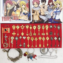 Fairy Tail anime key chains a set