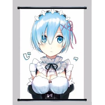 Re:Life in a different world from zero Rem anime wall scroll