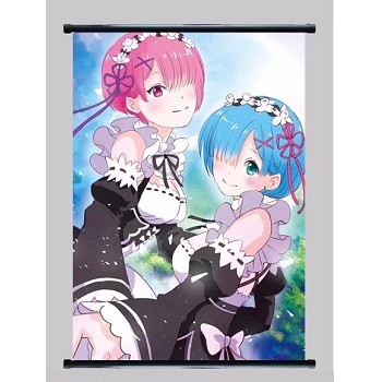 Re:Life in a different world from zero Rem anime wall scroll