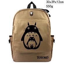 Totoro anime canvas backpack bag