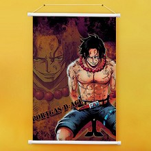 One Piece ACE anime wall scroll